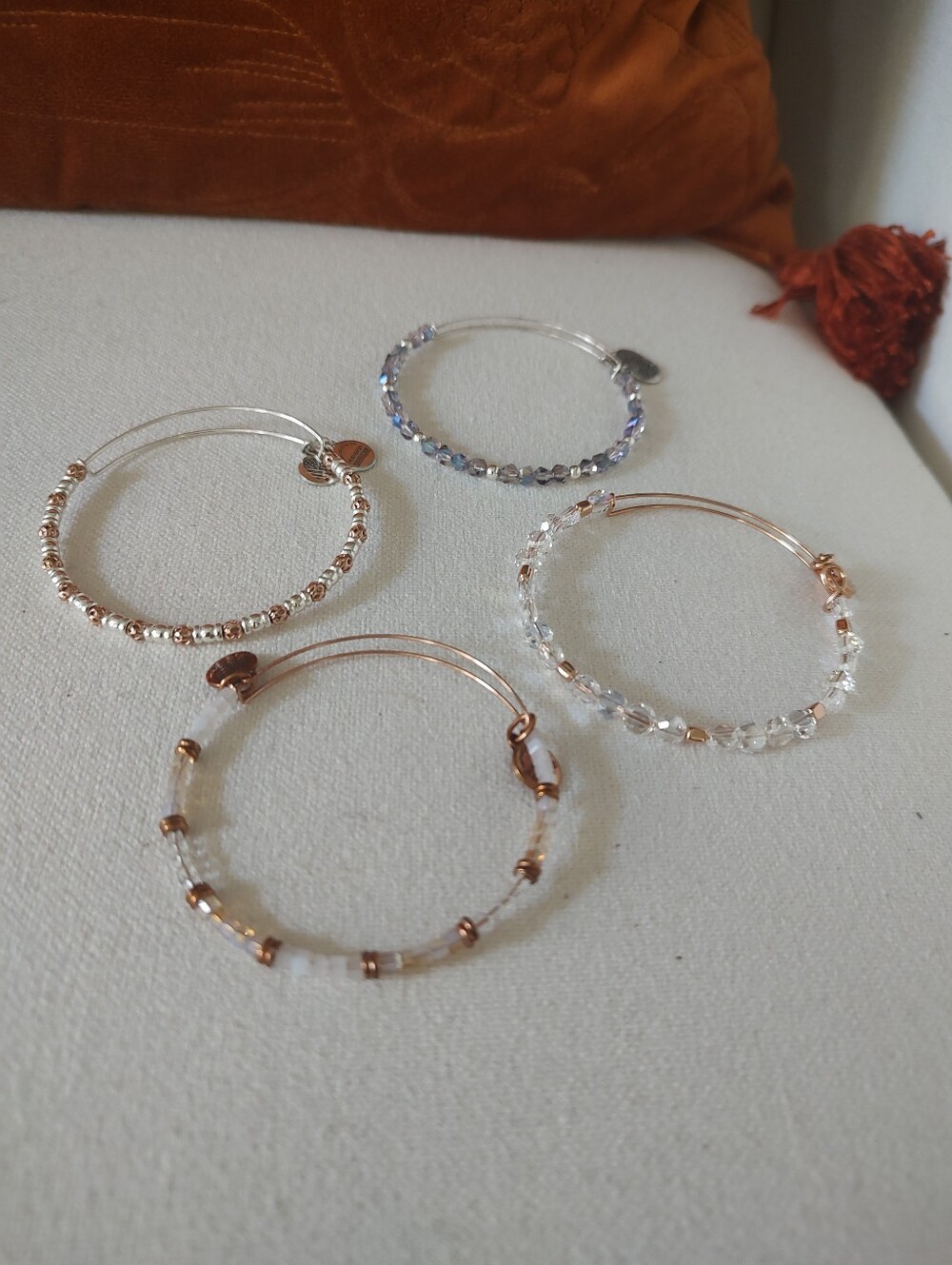 4 New Alex And Ani Beaded Bracelets